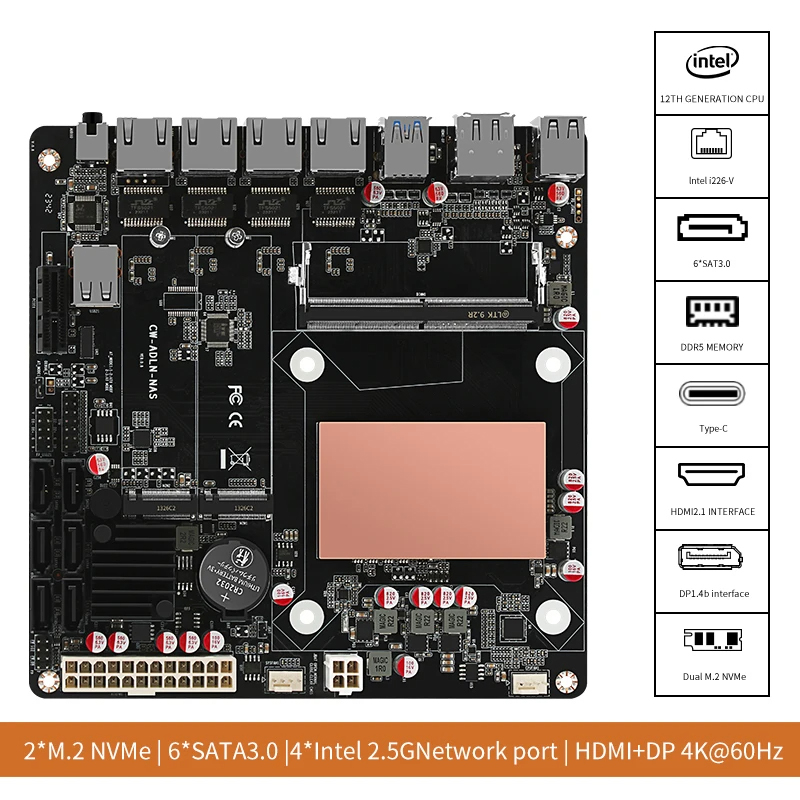 N100/N150 6 Bays NAS Motherboa - Nas Motherboard N100 6 Sata review and price