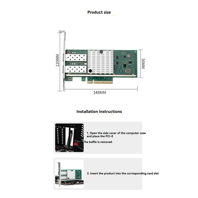 X520-DA1 10Gb SFP+ Dual Port N - 10Gb Sfp+ Pcie Network Card Dual Port review and price