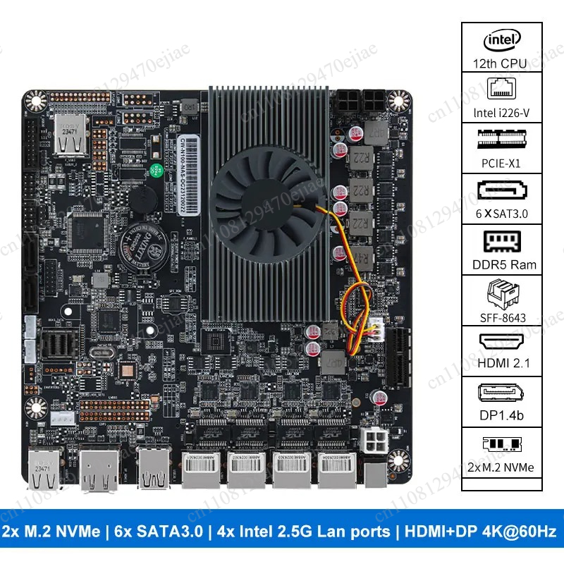 N100 6-Bay NAS Motherboard Min - Nas Motherboard N100 6 Sata review and price